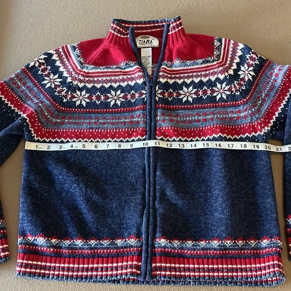 TIARA INTERNATIONAL Full Zip Sweater - Size Small - Picture 4 of 8